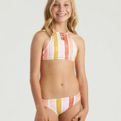BILLABONG Girls' So Stoked High Neck Bikini Set MULTI