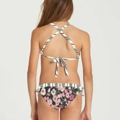 BILLABONG Girls' Ditsy Soul Crossback Reversible Bikini Set BLACK PEBBLE -girls Sales Store y216nbdi billabongwg bpb bck1